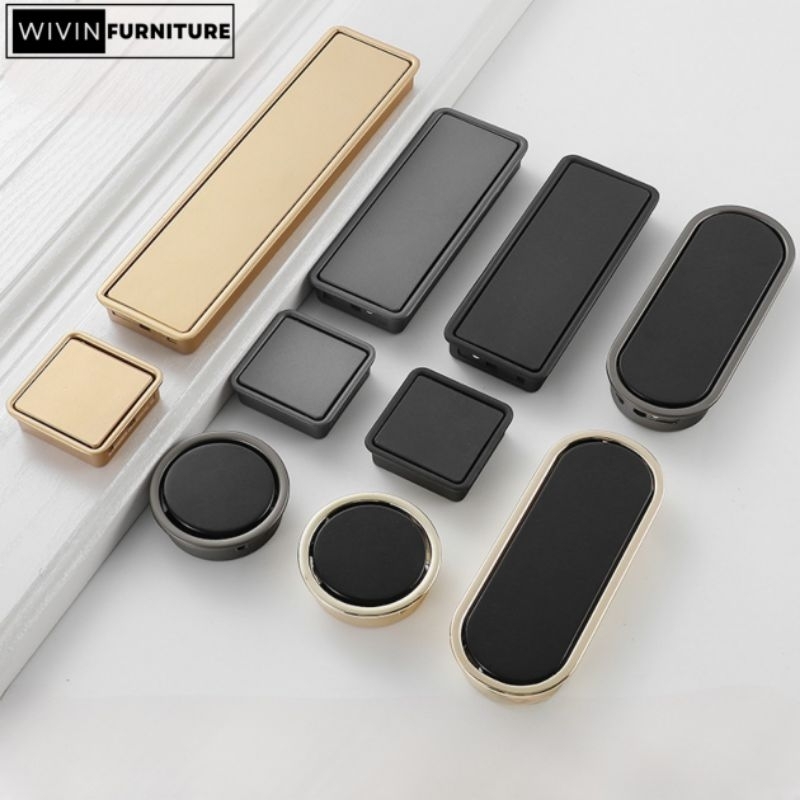 W-32 Handle Lemari Tanam Full Close Knob Tarikan Laci Gagang Pintu Aksesoris Furniture