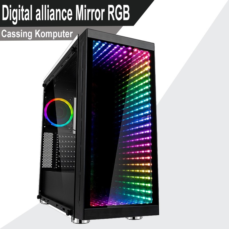 DA Digital Alliance Mirror RGB Case Casing Gaming ATX PC/komputer