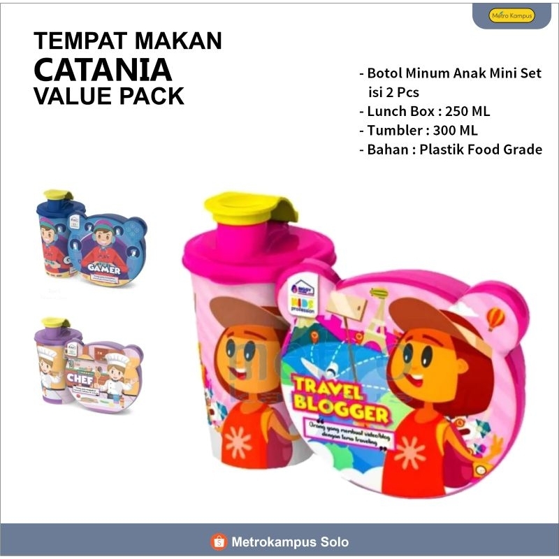 Tempat Makan Catania Set  Biggy / Catania Value pack - Wadah Bekal