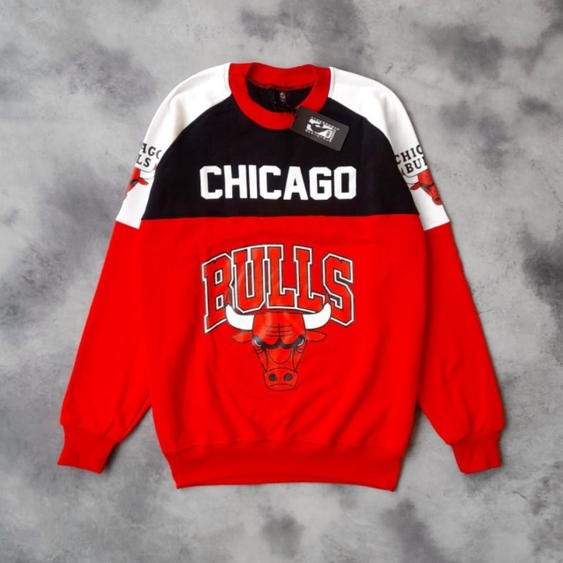 SWEATER CREWNECK CHICAGO BULLS PREMIUM MIRROR FULL TAG