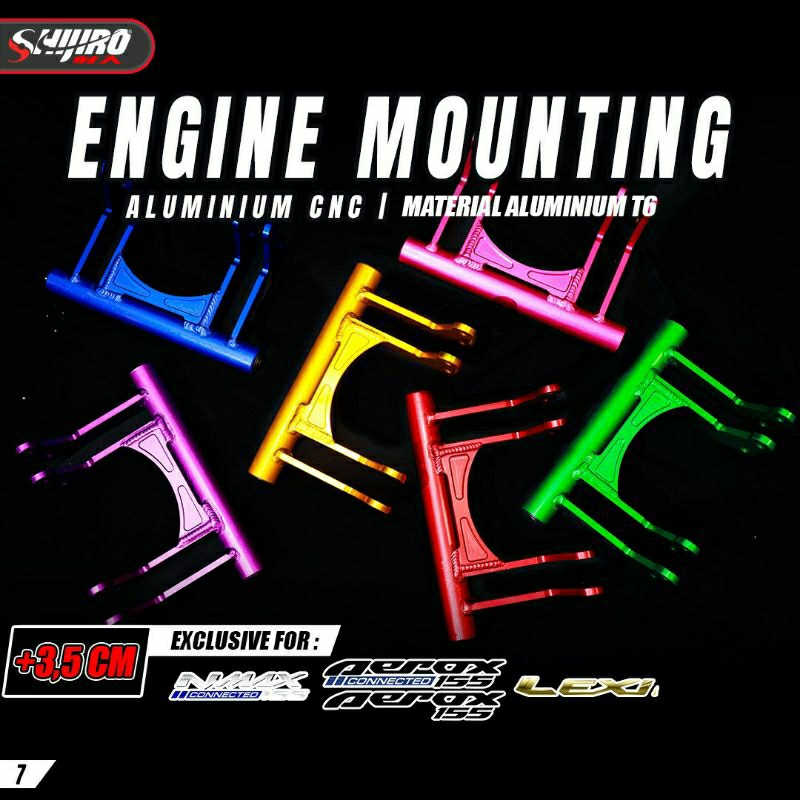 Engine Mounting Shijiro Racing Yamaha NMAX New, Aerox New