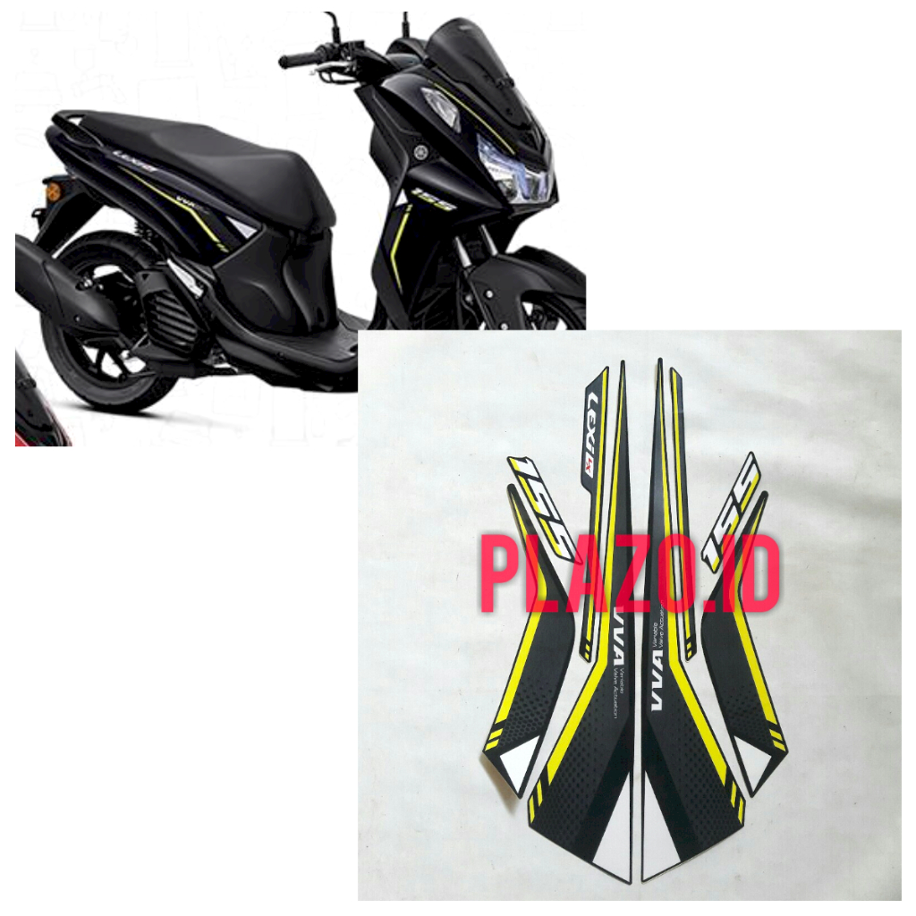 stiker yamaha lexi 2024 full hitam