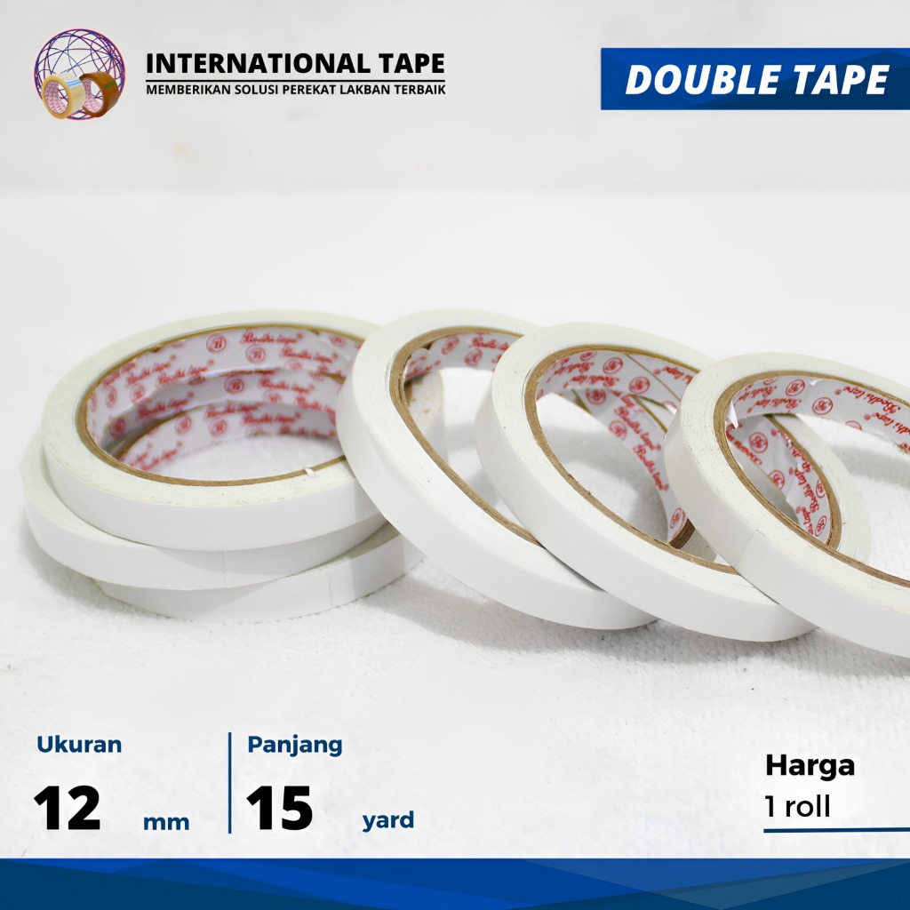 

DOUBLE TAPE PEREKAT 2 SISI 15 YARD / LEM PEREKAT TIP SUPER KUAT MURAH DAN BERKUALITAS PERPCS