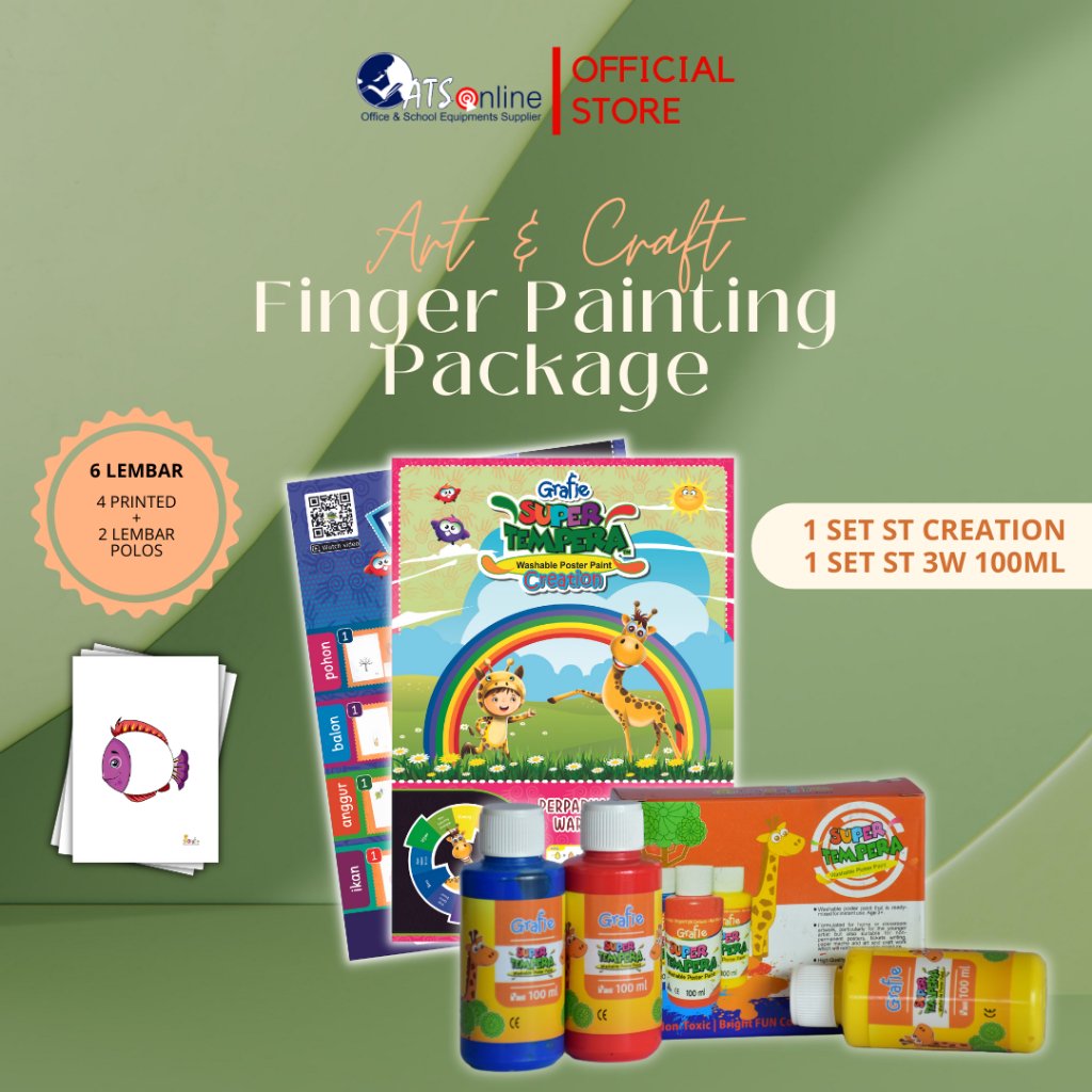 

GRAFIE SET MELUKIS Finger Painting Super Tempera 3 Warna 100ml