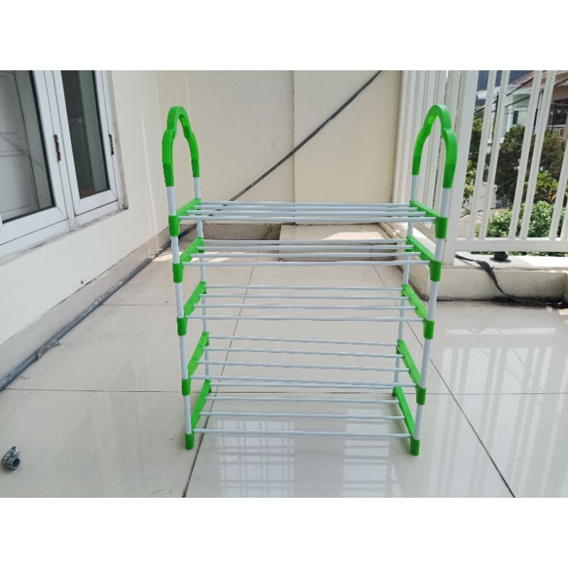 Rak sepatu 5 susun / rak sepatu stainless / rak sepatu jumbo