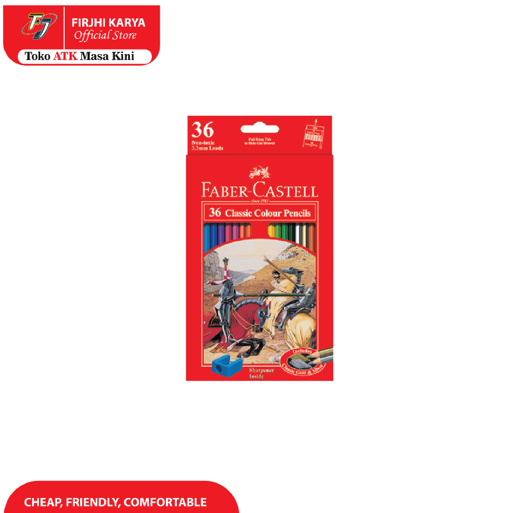 

Pensil Warna Faber Castell Set 36 Warna Include Gold Silver (Classic Colour)
