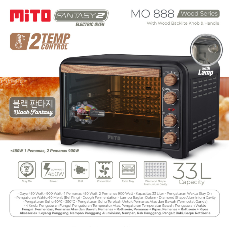 Mito Oven Listrik Fantasy 2 | Mitochiba Open Panggangan Listrik 888