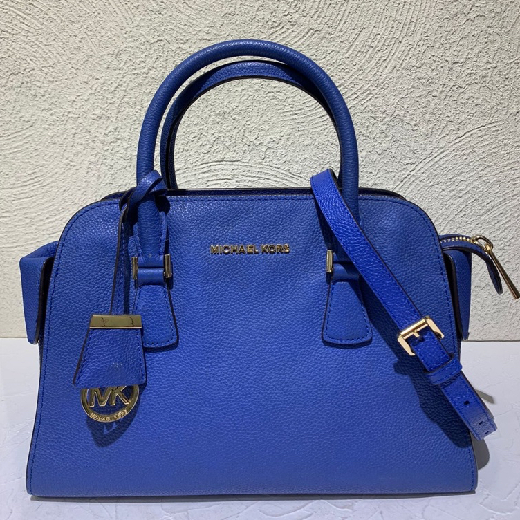 BTW Authentic Never Been Used Michael Kors Harper Satchel Bag Electric Blue