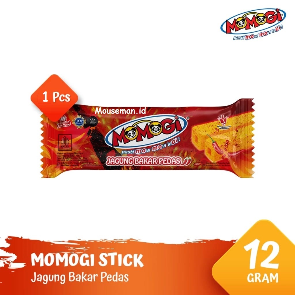 

1PCS Momogi Snack Rasa Roasted Corn Jagung Bakar Pedas 12g