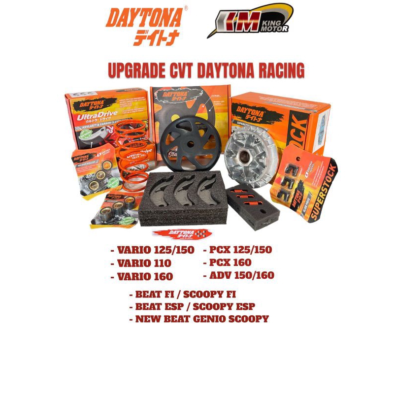 Daytona Racing Paket Kirian Full Upgrade CVT Vario 125 Vario 150/160 PCX 150/160 ADV 150/160 BEAT SC