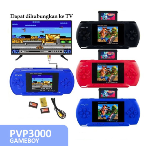 Jual PVP 3000 SLIM Gameboy Retro Free Game Card Nintendo - Merah Diskon