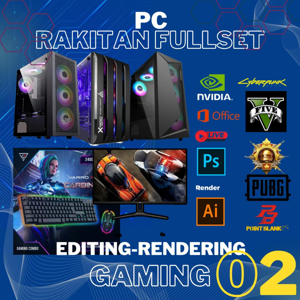 RAKITAN PC GAMING INTEL i7 GTX 750 TI SAMSUNG 24 INCH CURVE FULLSET