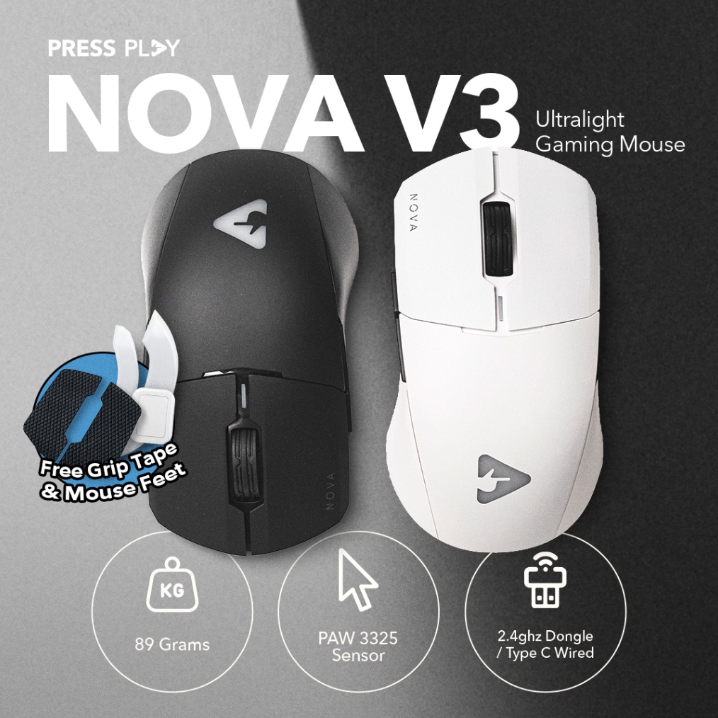 ART R99C NOVA V3 Ultralight Wireless Gaming Mouse 24ghz by Press Play
