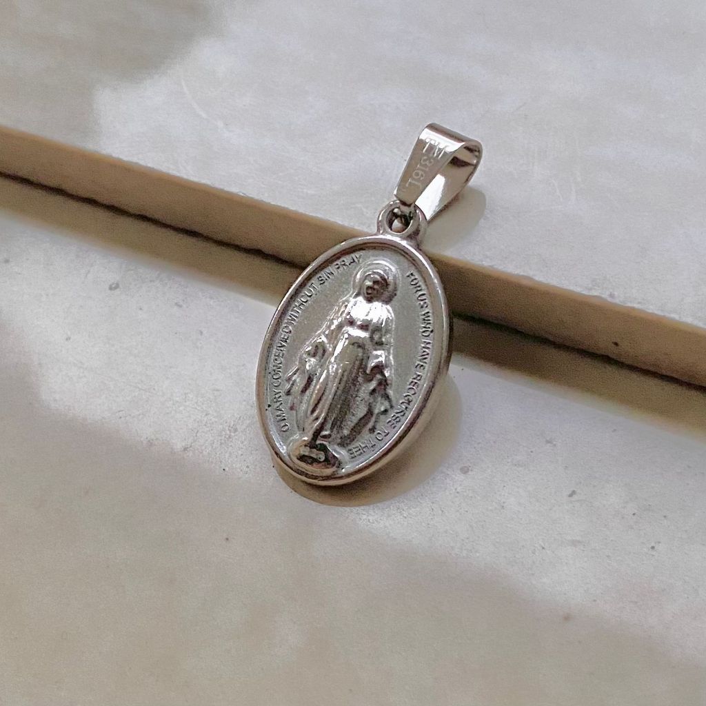 S696 Liontin Titanium Medali Wasiat Bunda Maria