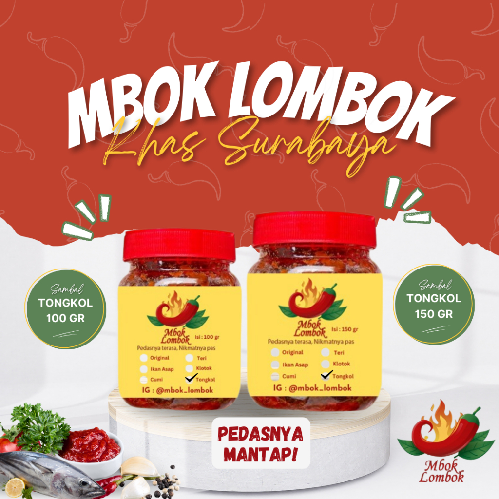 

Mbok Lombok Sambal Tongkol Pedas Kemasan