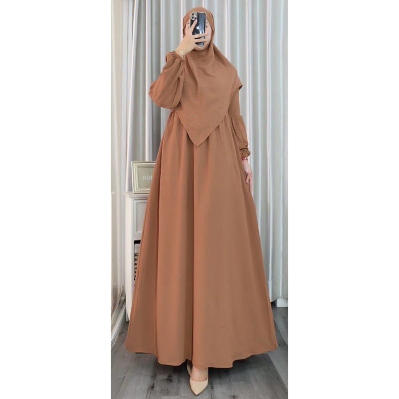 SET DRESS CRINKLE//GAMIS SYARI CRINKLE//SET BERGO CRINKLE// SET CRINKLE AIRFLOW//DRESS BUSUI SET