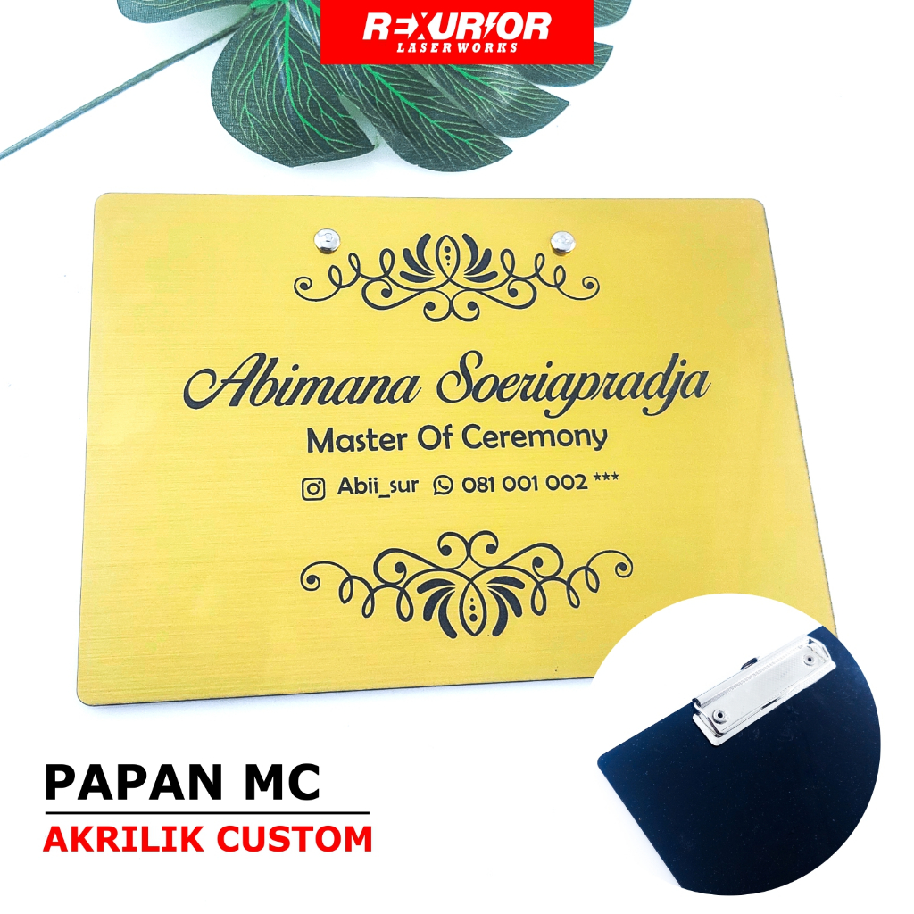 Papan MC Cue Card Akrilik Custom QCard Premium Quality