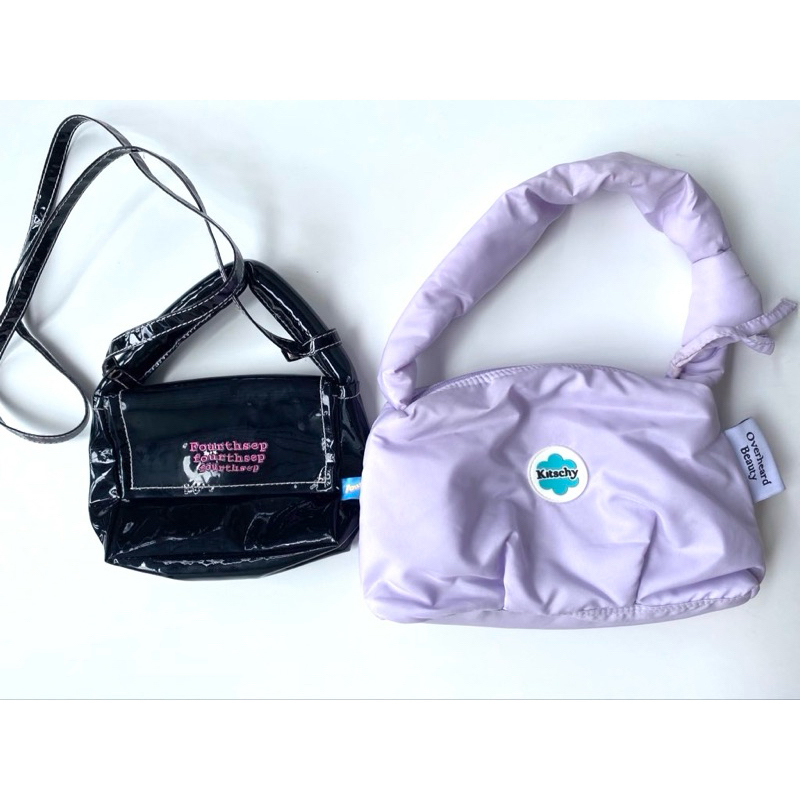 fourthsep bkk puffy bag glossy black kitschy city bag