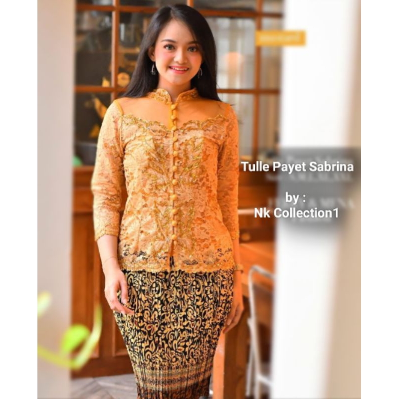 Stelan Kebaya Wisuda / Stelan Kebaya Payet Sabrina / Stelan Kebaya Wisuda Viral / Set Tulle Payet Sa