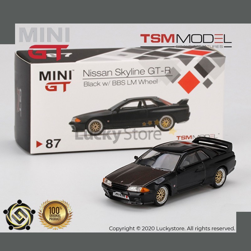 MINI GT MINIGT 87 Nissan Skyline GT-R R32 Black w/ BBS LM Wheels