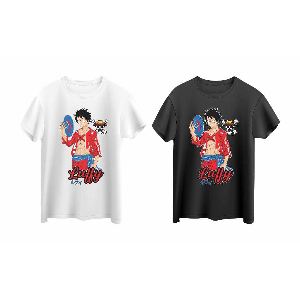 (88006) - LUFFY Promo Cetak Kaos Custom Printing Kaos Cotton Combed 24s DTF