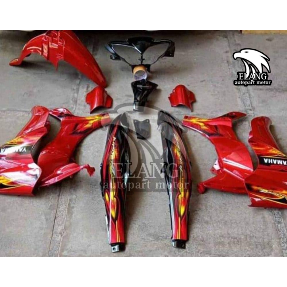 BODY HALUS JUPITER Z BURHAN MERAH MAROON PLUS STRIPING