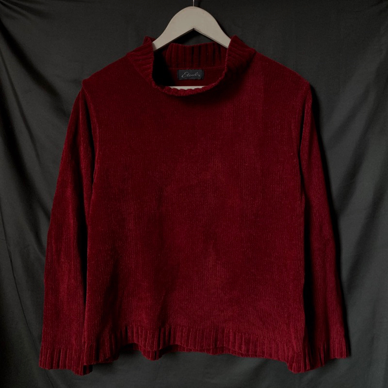 PRELOVED VELVET TURTLENECK SWEATER - KNIT SWEATER