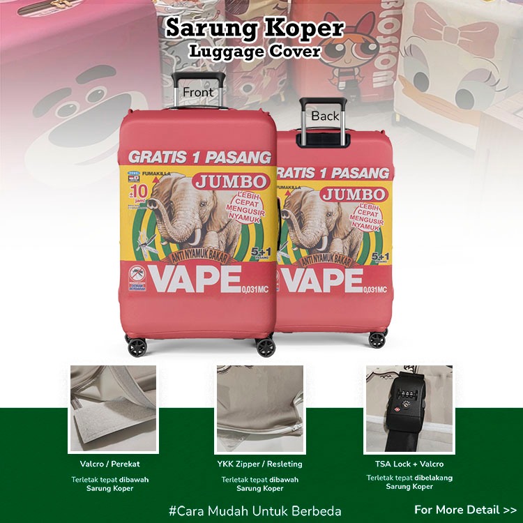 Sarung Koper Vape Obat Nyamuk / Pelindung Koper / Luggage Cover