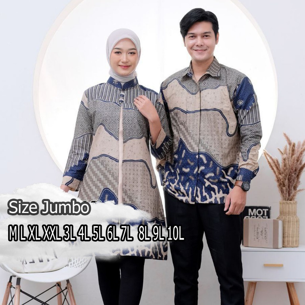 Couple Tunik Atasan wanita Lengan PANJANG | M L XL XXL 3L 4L 5L 6L 7L 8L 9L 10L SUPER JUMBO | atasan