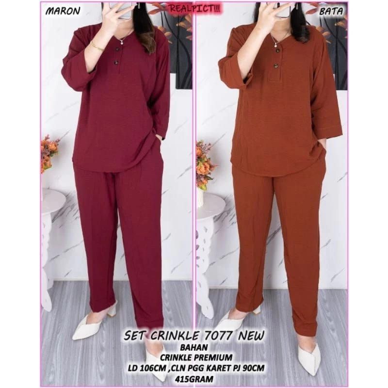 Raffinsyah One Set Crinkle // One set Wanita terbaru // set crinkle premium