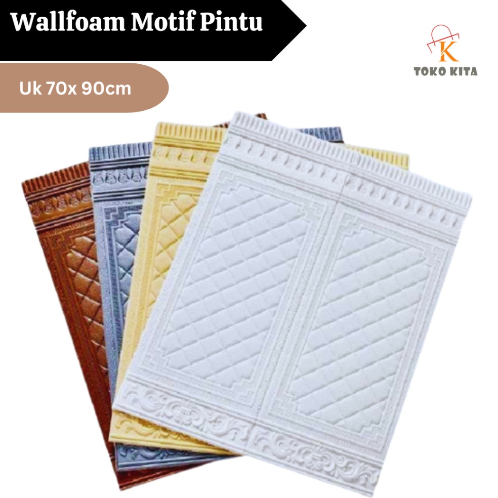 Discount KodeHh6H1 Wallpaper FOAM  Wallfoam Dinding 3D Motif PINTU JATI 7X9 CM Tebal 5MM