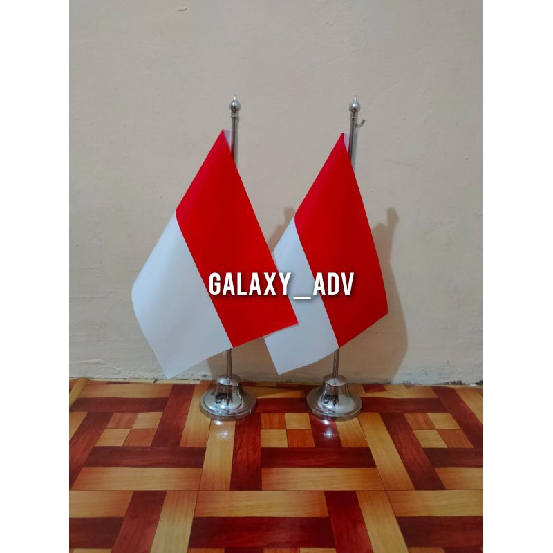 

bendera meja bendera pajangan MERAH PUTIH ready stok + tiang stainless