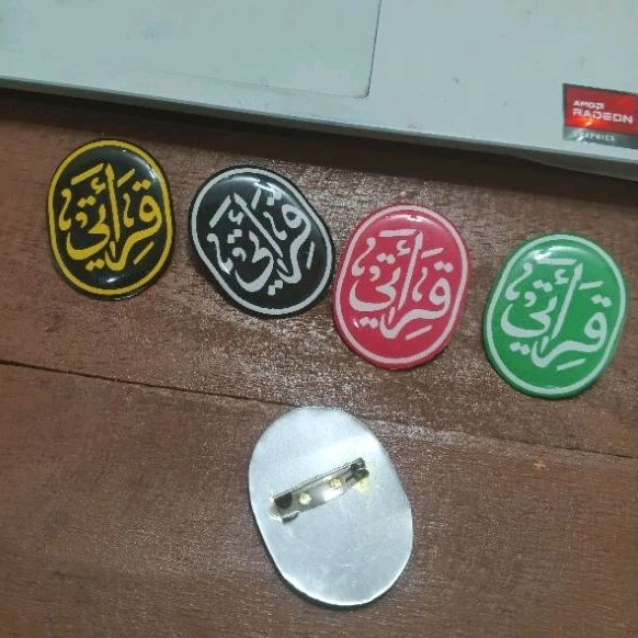 Pin QIRAATI Oval Lapis Resin - Bros QIRAATI