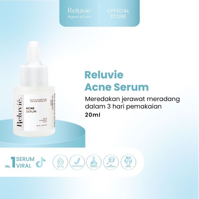 (BISA COD) Reluvie Acne Serum Original Full Size 20ml Reluvie Official Serum Acne Reluvie