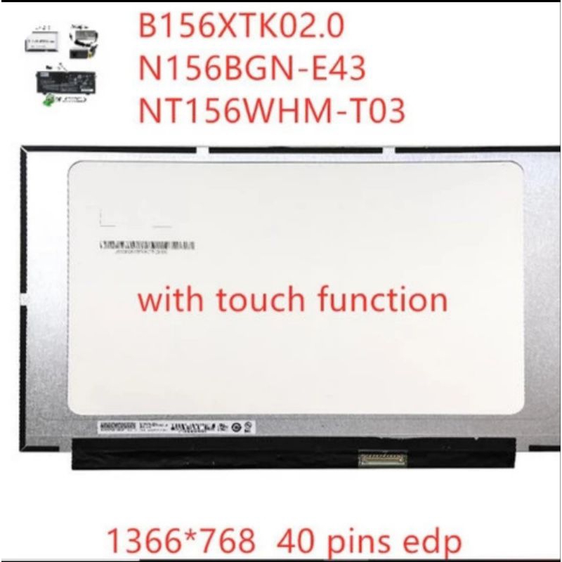 Led lcd layar laptop Hp Pavilion-15-cw0064cl touchren HD