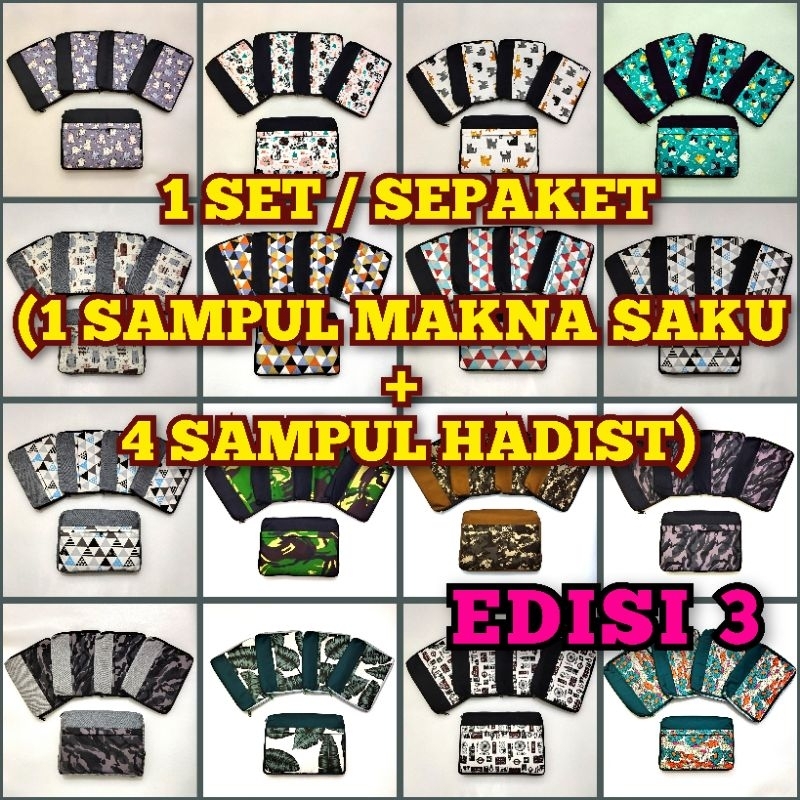 

1 SET/SEPAKET (1 SAMPUL ALQUR'AN MAKNA SAKU + 4 SAMPUL HADIST)-EDISI 3