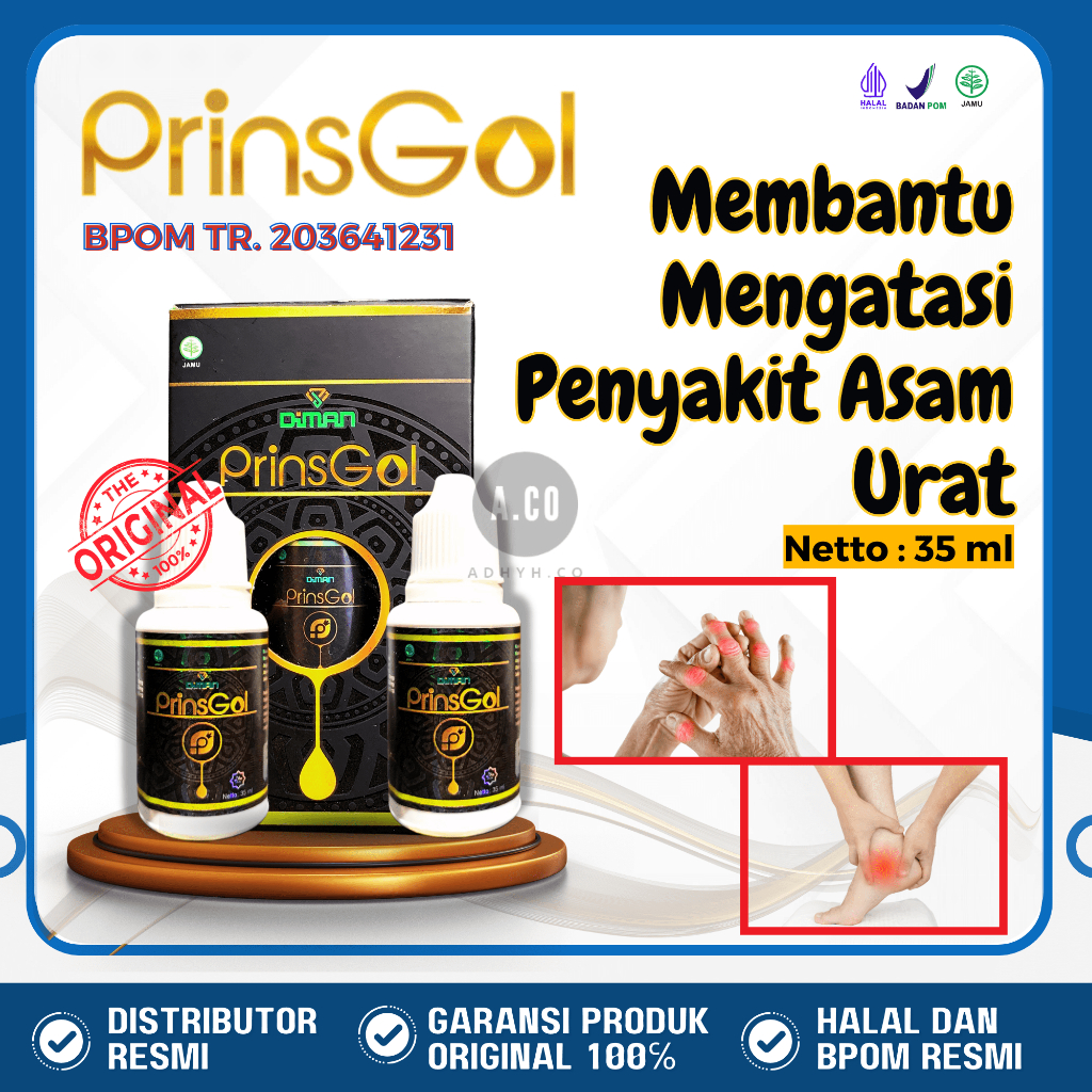 

PRINSGOL Obat Jamu Mujarab Tetes Membantu Mengatasi Penyakit Asam Urat dan Kolestrol Nyeri Sendi