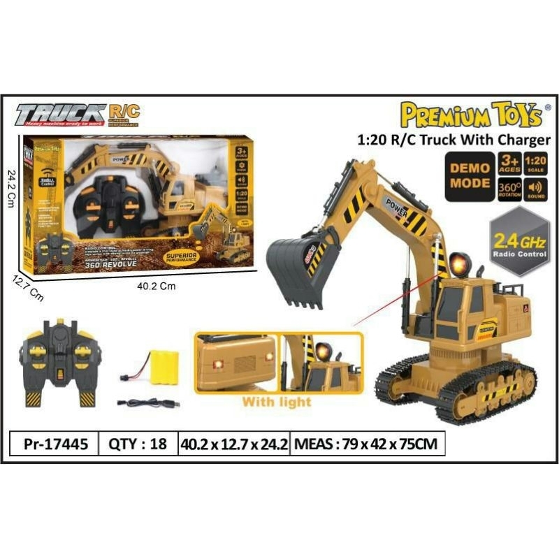 Mainan Rc Excavator Dus Besar/ Rc bego terbaru/ Pr-17445
