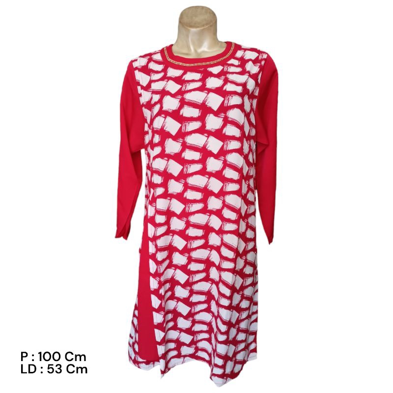 Grace Tunik kotak kotak merah