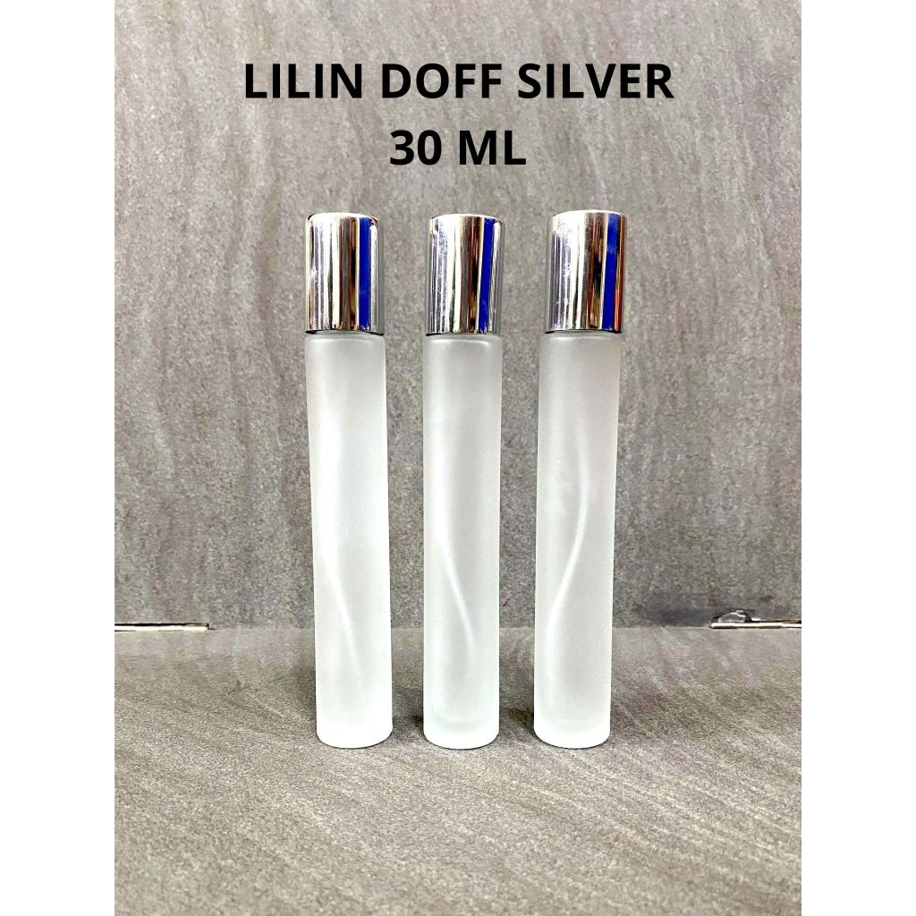 Botol Parfum Lilin Doff Silver (30 ml)