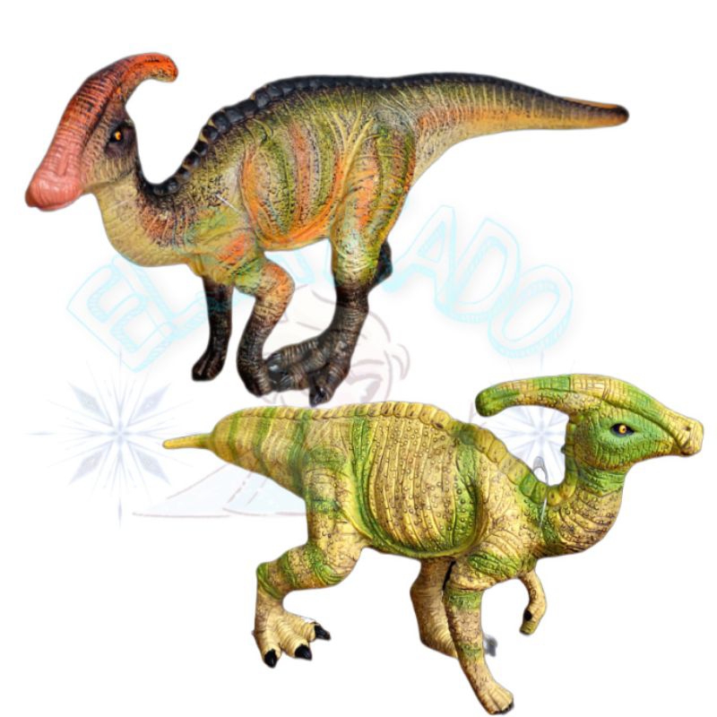 Dinosaurus Parasaurolophus Figure mainan Dino World Jurassic