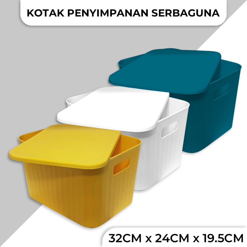Kotak Penyimpanan Serbaguna Storage Box Dengan Tutup Kotak Plastik Makanan Box Storage Container