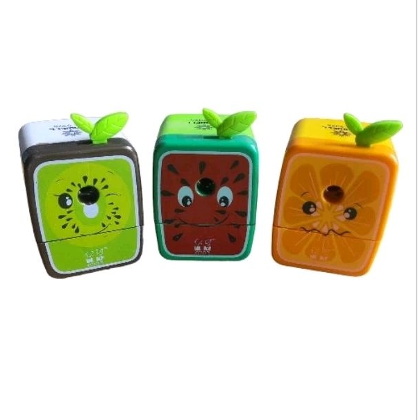 

rautan/serutan/orotan/sharpener pensil putar jepit fancy buah SW9396