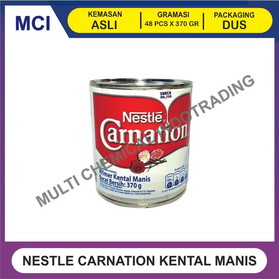 

NESTLE CARNATION 370 GR / SUSU KENTAL MANIS - 1 DUS 48 PCS