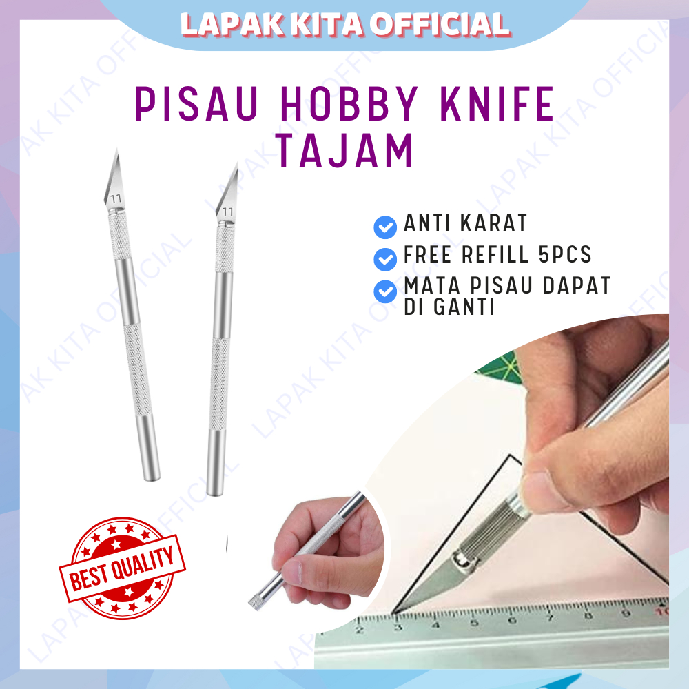 

Hobby knife kreasi pisau pemotong kertas craft tajam serbaguna pisau gundam hobi ukir stainless anti karat
