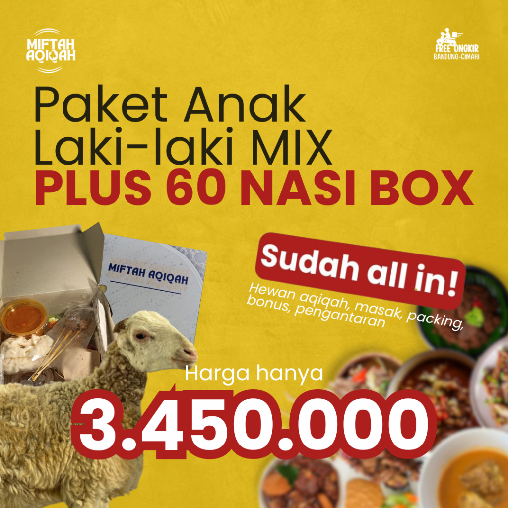 

Paket Aqiqah Anak Laki-laki MIX 60 Box
