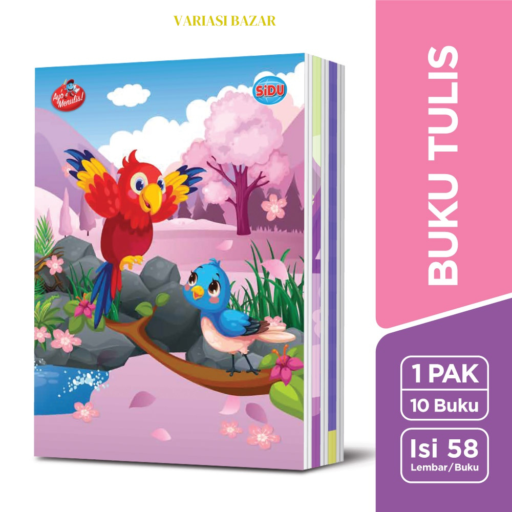 

BUKU TULIS SIDU 58 LEMBAR 1 PACK ISI 10 BUKU