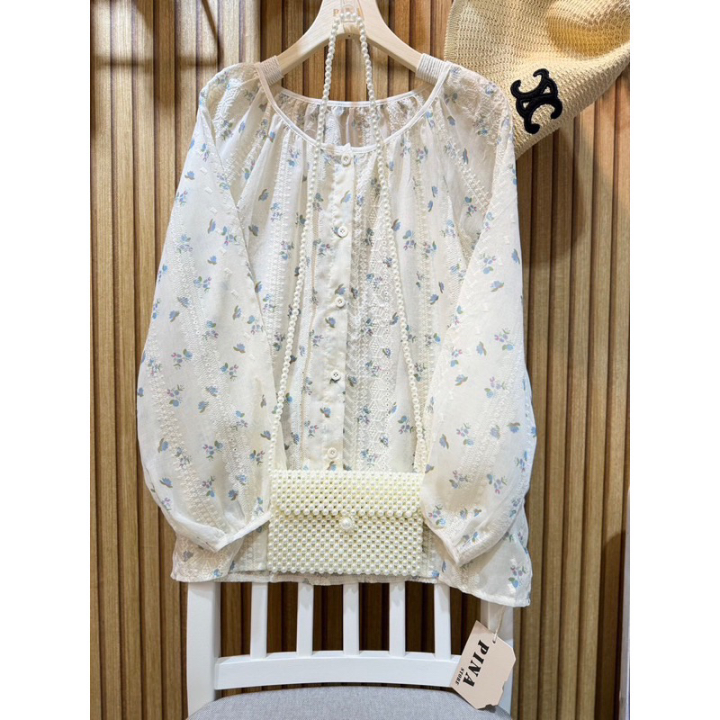 [Ijuf] layla blouse lace bunga import bangkok BKK