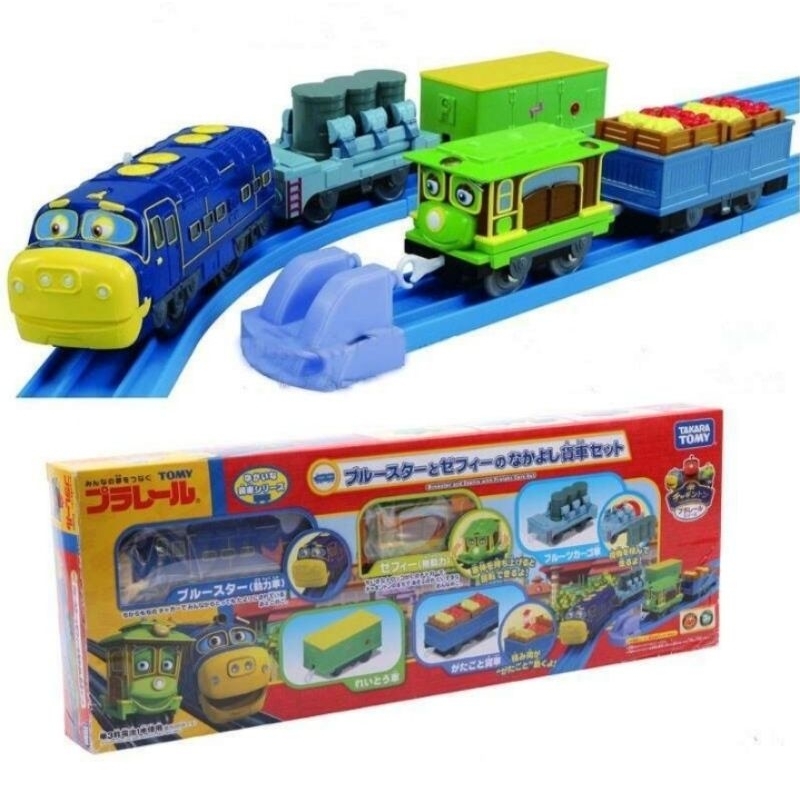 TAKARA TOMY CHUGGINGTON PLARAIL BREWSTER ZEPHIE KOKO HODGE WITH FREIGHT CAR SET