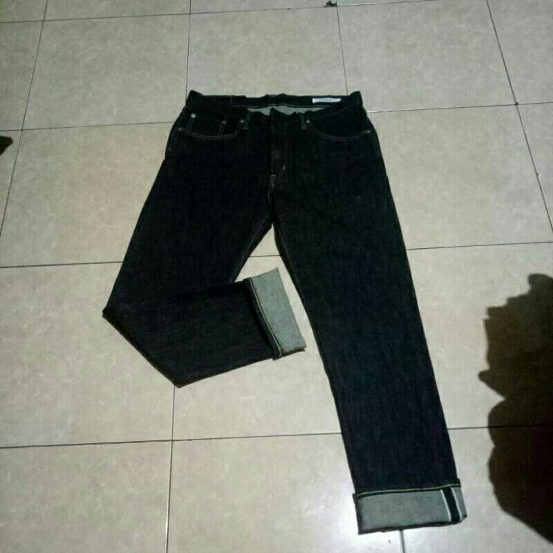 celana pria blue denim selvedge